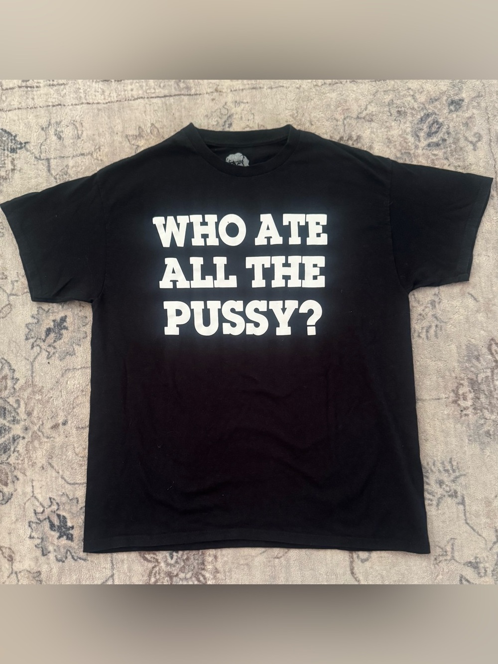 Black Tee with white Logo